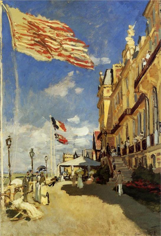 The Hotel des Roches Noires at Trouville - Claude Monet Paintings